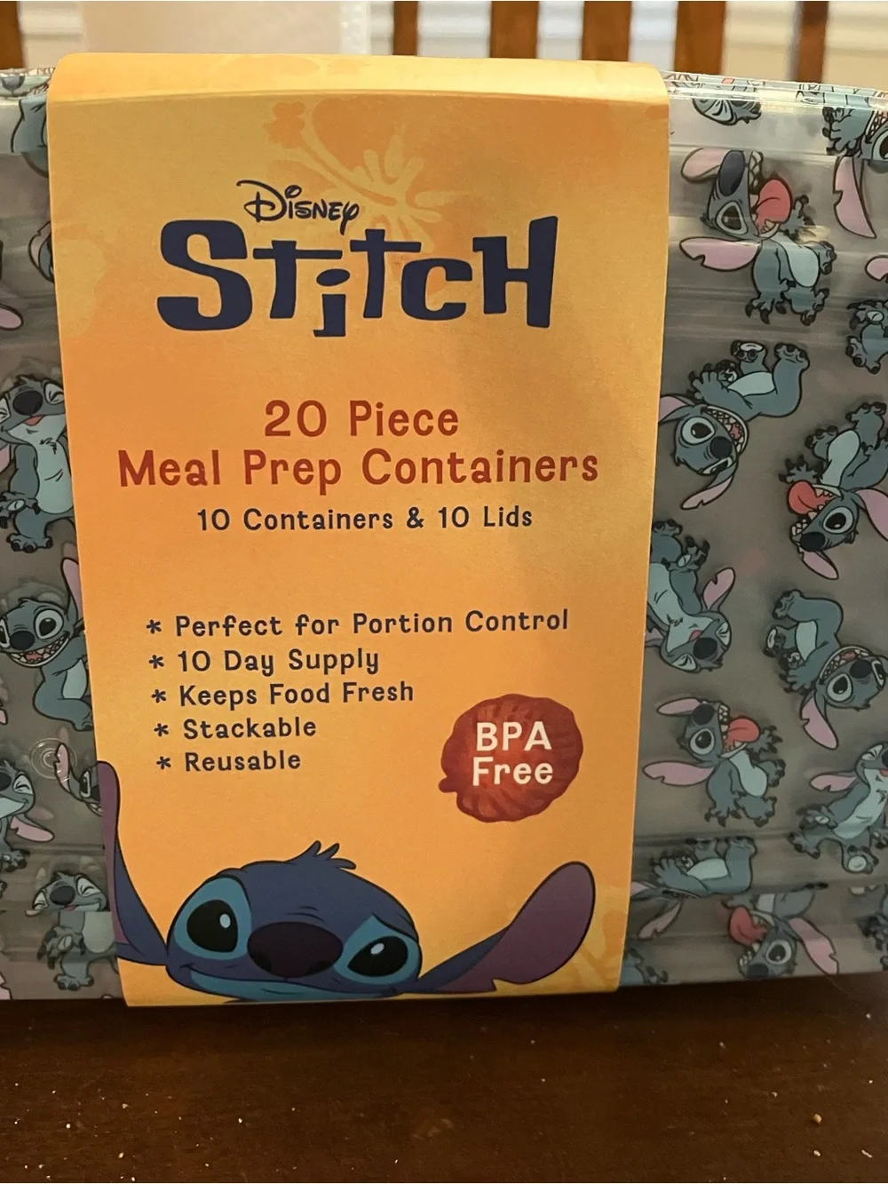 Disney Navy and Light Blue Meal Prep Container Set